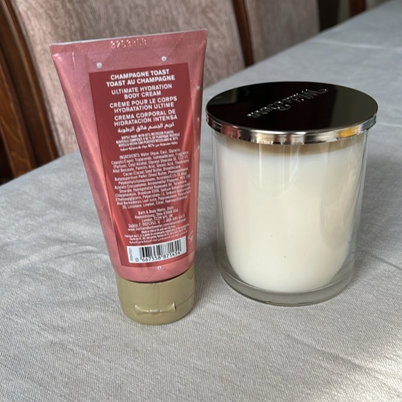 White Barn Champagne Toast Candle & body Cream - Picture 3 of 4